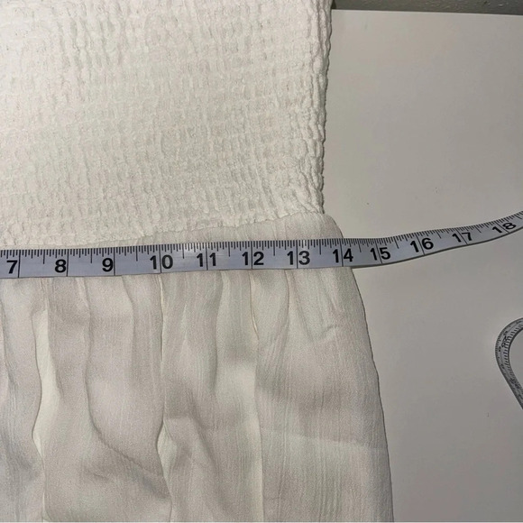 Maurices Eyeshadow NWT White Smock Strappy Hanky Hem Dress Medium Women’s - Picture 9 of 13